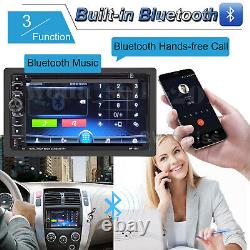 6.2Double 2Din HD Car Stereo DVD Player Bluetooth Mirror for GPS MP3 TV +Camera