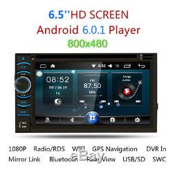 6.5 Capacitive Bluetooth Android 6.0 Car DVD MP5 Media Player WiFi GPS Nav AUX