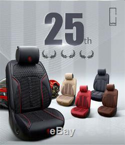 6D Car Seat Cover 5 seats Cushion Leather+Sponge Layer Seat Cushion Front +Back