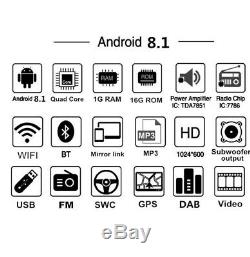 7 2Din Android 8.1 1080P Quad-Core 1GB RAM 16GB ROM Car Stereo Radio GPS Wifi