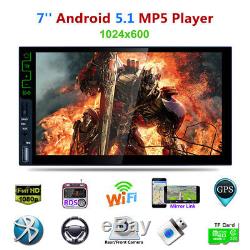 7 2Din Capacitive Touch Screen 4 Core Android 5.1 Bluetooth Mp5 Player Wifi GPS