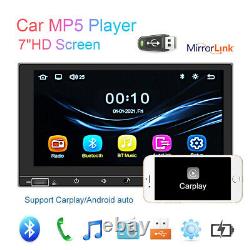 7 2Din Car Stereo Radio FM MP5 Player Touch Screen Android Auto/Apple Carplay