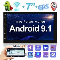 7 Android 9.1 GPS 2Din Car Stereo Radio FM MP5 Player Touch Screen Bluetooth