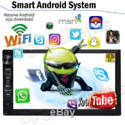 7 Android Car GPS Stereo MP5 Player Sat Nav WIFI USB Radio Free Reverse Camera