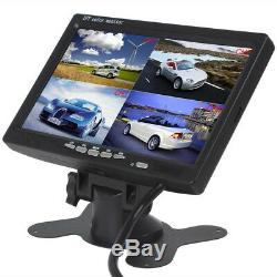 7'' Car Reverse parking monitor 4 split screen+4Pcs 170° HD Adjustable cameras