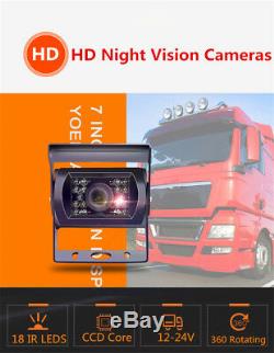 7 DVR Monitor+4CCD Camera Night Vision+DVR Video Recorder Box For Truck Van Bus
