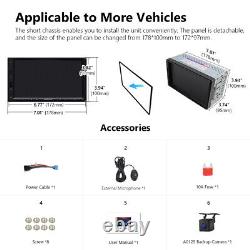7 Double 2 DIN Car Stereo Radio Apple Carplay Android Auto Bluetooth USB CAMERA