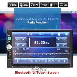 7'' HD Touch 2Din Car MP3 MP5 Player Bluetooth Stereo Radio Head Unit + Camera