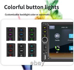 7 In Double 2 DIN Car MP5 Player Stereo Radio Bluetooth Touch Screen USB AUX TF