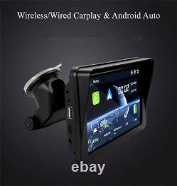 7 in Car GPS Bluetooth Nav Monitor Wireless/Wired Apple CarPlay With Rear Camera