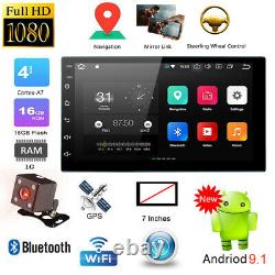 7Double 2Din Car Stereo Radio FM MP5 Player Touch Screen Android 9.1 Bluetooth