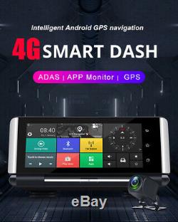 7In Android 5.1 FHD Dual Lens Car DVR Dash Cam Rearview Camera GPS Nav Wifi ADAS