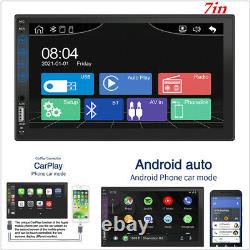 7In Car Stereo Bluetooth Radio MP5 Player Double DIN Touchscreen Support CarPlay