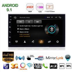 7in 1Din Car Stereo Radio MP5 Bluetooth WiFi Mirror Link Android 9.1 GPS SAT NAV