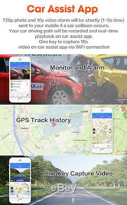 8 4G Dual Lens Car DVR Dash Cam GPS Navigation Android Wifi Bluetooth Recorder