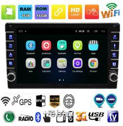 8in 2Din Android 8.1 4-core Car Stereo Radio Player GPS Wifi BT DAB Mirror Link