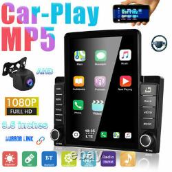 9.5 2 Din Apple Carplay Car Stereo Radio FM Touch Screen BT MP5 Player + Camera