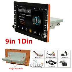 9in 1Din Android 8.1 Car GPS SAT NAV Bluetooth Stereo FM Radio Wifi MPlayer +Cam