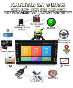9in 1Din BT GPS WIFI Car Stereo Radio FM MP5 Player DVR Dash Cam Video Recorder