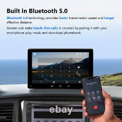AHD CAM+Portable 7QLED Truck Car Stereo Radio wireless CarPlay Android Auto GPS