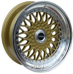 Alloy Wheels (4) 7.5x17 Lenso BSX Gold 5x114.3 et35