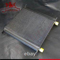 Aluminum 40 Row 10AN Engine Oil Cooler Kit with 7 Electric Fan