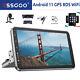 Android 12 Single 1 DIN Rotatable 10.1'' Touch Screen Car Stereo Radio GPS WiFi