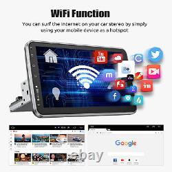 Android 12 Single DIN Rotatable 10.1'' Touch Screen Car Stereo Radio GPS 2+16GB