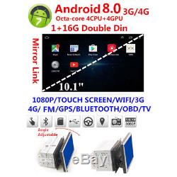 Android 8.0 10.1 1+16G Octa-core Car Stereo Radio GPS Nav 2 Din TPMS WIFI OBD