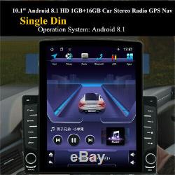 Android 8.1 1Din 10.1In Car Stereo Radio Sat Nav GPS WIFI MP5 Player&Rear Camera