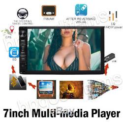 Android Double 2 Din 7Car FM MP5 Player Touch Screen Stereo Radio & Reverse Cam