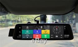 Android5.1 10''4G WiFi BT GPS Car DVR Adjustable Camera Rearview Mirror Cam ADAS