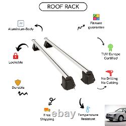 Bare Roof Rack Cross Bars Set for Nissan Primera (P11) Sedan 1996 2002