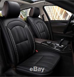 Black Leather Car Seat Covers Cars Cushion Auto Accessories Car-Styling for KIA