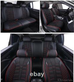 Black PU Leather & Fabric Full set Seat Covers For Nissan Navara Qashqai Juke