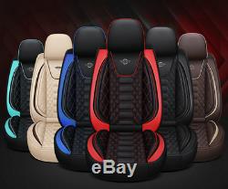 Black/Red 6D Surrounded PU Leather Car Seat Cover Cushion Styling Accessories