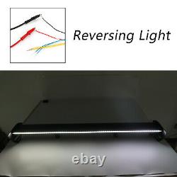 Black Universal Hatch Aluminum Rear Trunk Wing Racing Spoiler With LED Light A3