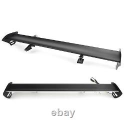 Black Universal Hatch Aluminum Rear Trunk Wing Racing Spoiler With LED Light B2