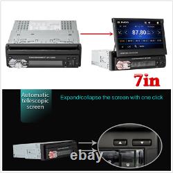 Bluetooth Car Radio Stereo Auto Telescopic 7in 1DIN FM MP5 Player Touch Screen