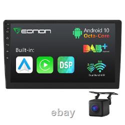 CAM+Double 2DIN 10.1 Android 10 8-Core Car Stereo Radio GPS CarPlay Bluetooth 5