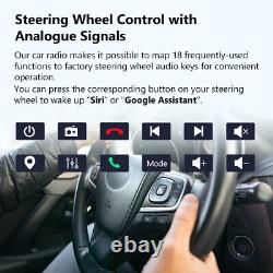 CAM+Double DIN Android Auto 10 8-Core 10.1 Car Stereo Radio GPS Sat Nav CarPlay