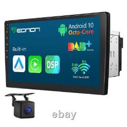 CAM+Q03SE Double 2 DIN Android 10.1 IPS Car Stereo DAB+ Radio GPS Sat Nav Audio