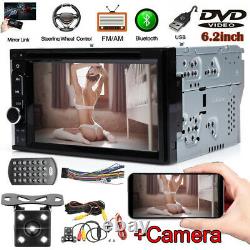 Camera+Double 2DIN 6.2Car Stereo CD DVD Radio Mirror for GPS For Vauxhall Astra