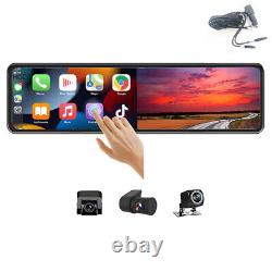 Car 3 Camera Recorder Dash Cam Rear View Mirror Video Touch Screen Night Vision