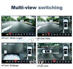 Car 4 Camera 3D Panoramic Bird Eye Surround View 1080P HD DVR Dash Cam Universal
