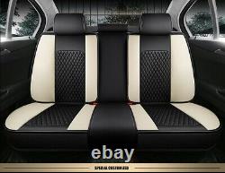 Car Accessories PU Leather Seat Covers Cushion 5 Seats Full Set Deluxe Edition