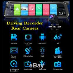 Car DVR 11.66'' HD Rearview Mirror Dash Cam Recorder Rear Camera GPS Navi ADAS