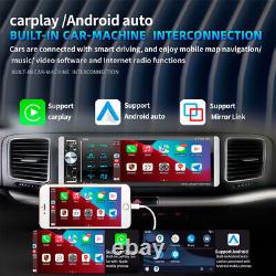 Car Player FM Radio 1 Din Carplay Bluetooth Stereo Receiver Rear LED View Camera