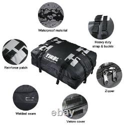 Car Roof Cargo Bag Top Carrier Rack Storage Luggage Travel Box 15 Cubic Feet