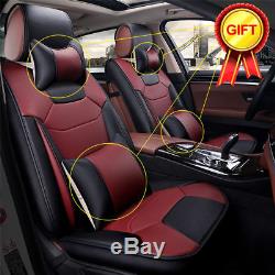 Car Seat Covers Wine Red Burgundy Leather For Toyota Camry Corolla Aurion Rav4